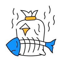 garbage smell icon color illustration vector