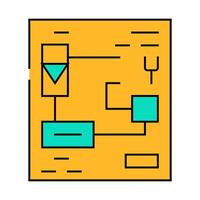 electrical circuits icon color illustration vector