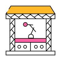 stage with microphone icon color illustration vector