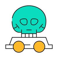 day of dead event icon color illustration vector