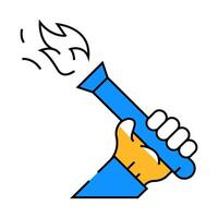 olympic torch icon color illustration vector