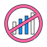 disconnection of mobile communication protest meeting icon color illustration vector