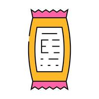 description of food additives icon color illustration vector