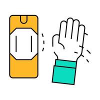 motion sensor icon color illustration vector
