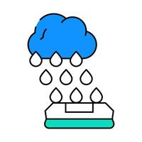 rain sensor icon color illustration vector