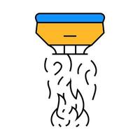 fire sensor icon color illustration vector