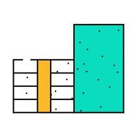 styrofoam building material icon color illustration vector