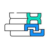 support structures, beams and channels building material icon color illustration vector