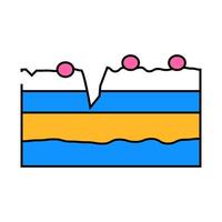 crack in paintwork icon color illustration vector