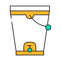 composting bucket icon color illustration vector