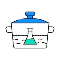 chemistry of dish icon color illustration vector