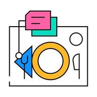 serving rules icon color illustration vector
