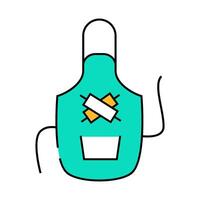 apron for cooking icon color illustration vector
