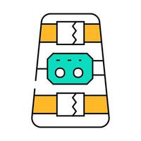 ankle and calf stimulator icon color illustration vector