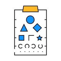 sivtsev table, stand for training vision icon color illustration vector