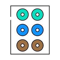 lenses set of different colors icon color illustration vector