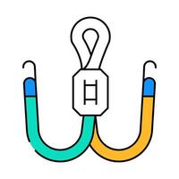 string for glasses icon color illustration vector