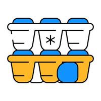 form for ice bartender icon color illustration vector