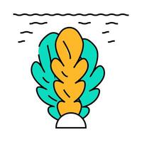 algae biogas icon color illustration vector