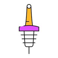 geyser, plug with valve bartender icon color illustration vector