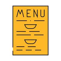 menu buffet icon color illustration vector