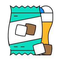 rusks snack for beer icon color illustration vector