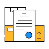 documentation wholesale icon color illustration vector