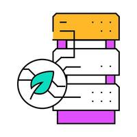 server chia cryptocurrency icon color illustration vector