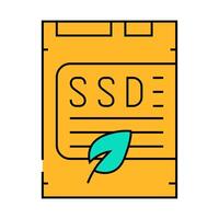 ssd card device for storage chia cryptocurrency icon color illustration vector