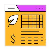 analysis chia cryptocurrency icon color illustration vector