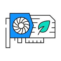 card for mining chia cryptocurrency icon color illustration vector
