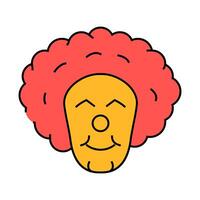 clown fear icon color illustration vector