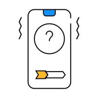 unknown telephone user call fear icon color illustration vector
