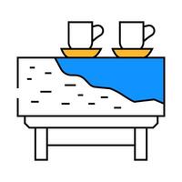 design wooden handmade table icon color illustration vector