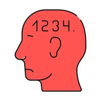 counting neurosis icon color illustration vector
