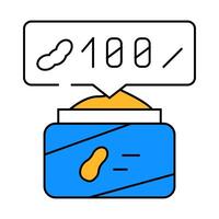 natural product peanut butter container icon color illustration vector