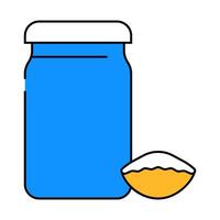 mini conchiglie rigate pasta icon color illustration vector