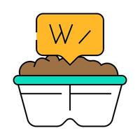 moisture content peat icon color illustration vector