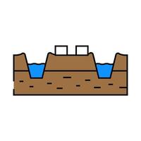 mining peat icon color illustration vector