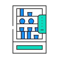 vending machine with food and drinks in canteen icon color illustration vector
