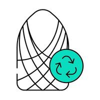 string bag zero waste icon color illustration vector