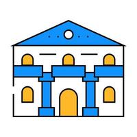 ancient house icon color illustration vector