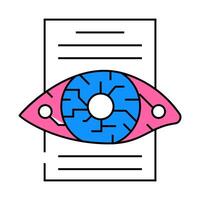 digital eye kyc icon color illustration vector