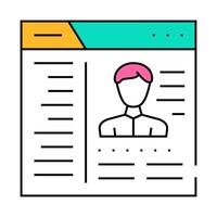 cms with data kyc icon color illustration vector
