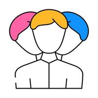 client portrait creation kyc icon color illustration vector
