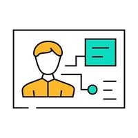 client analysis kyc icon color illustration vector