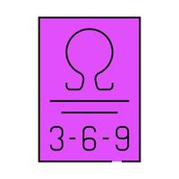omega 369 nutrition fact icon color illustration vector