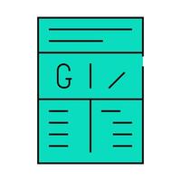 ratio in grams and percent icon color illustration vector