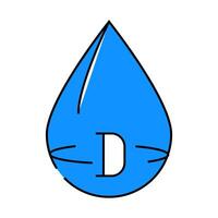 vitamin d drop icon color illustration vector