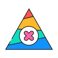 unbalanced diet icon color illustration vector